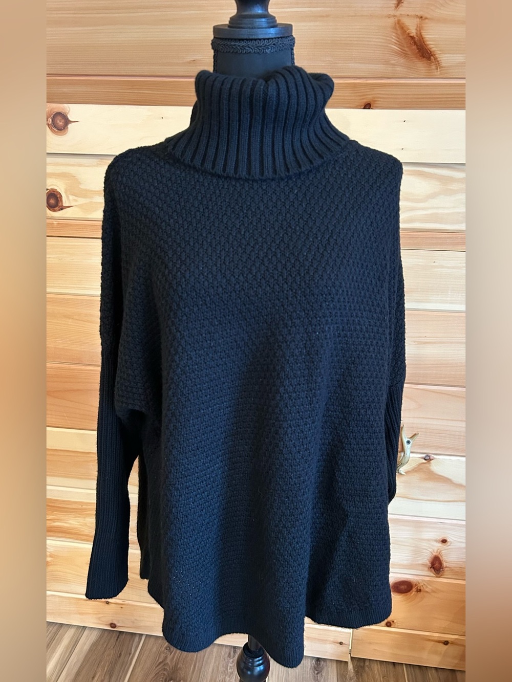 Dorose Black Turtleneck Knit Sweater - Women